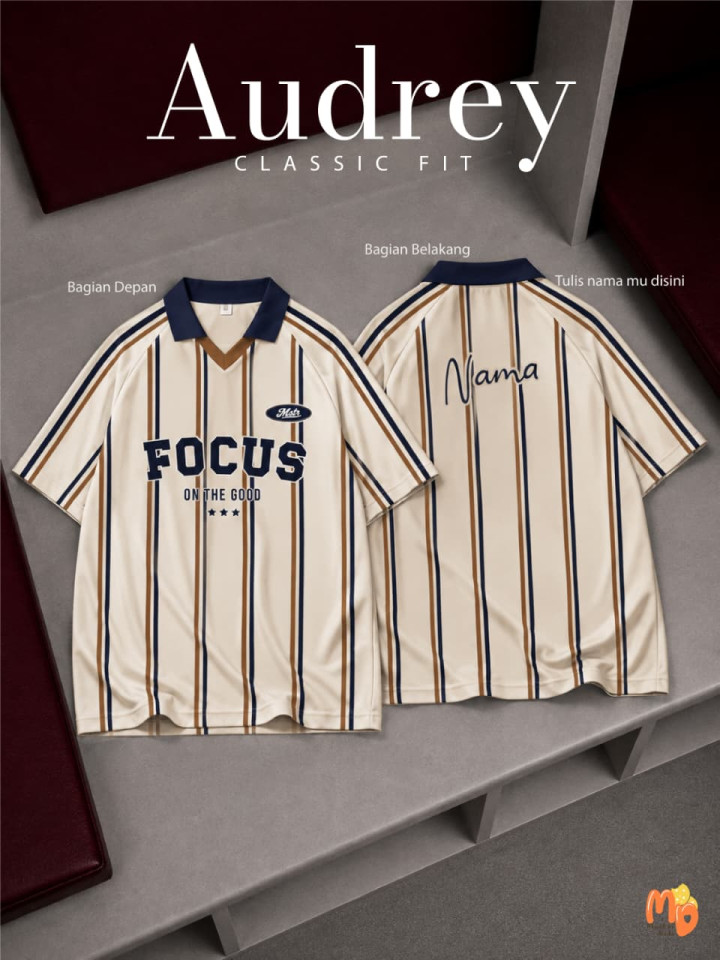 PO TSHIRT JERSEY AUDREY SPORTY CUSTOM NAMA BY MASTER KIDDOS