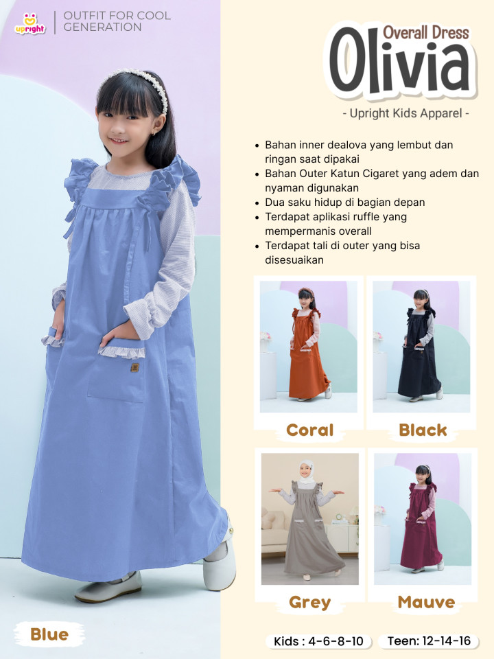 PO OLIVIA OVERALL DRESS BY UPRIGHT