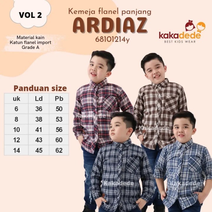 KEMEJA FLANEL PANJANG ARDIAZ BY KAKADEDE