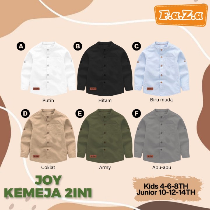 PO JOY SET KEMEJA 2IN1  BY FAZA