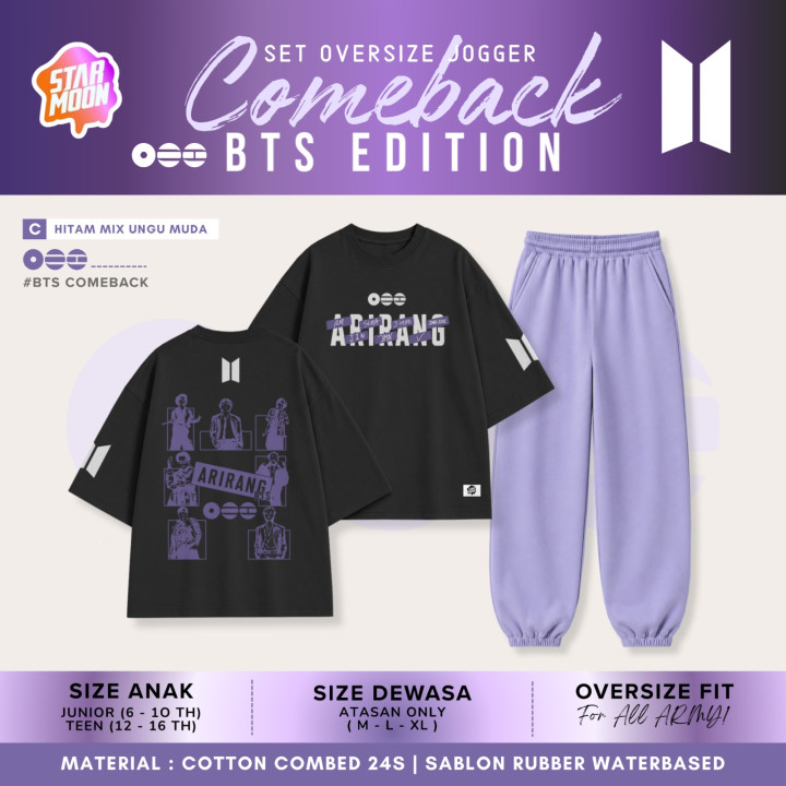 PO SET OVERSIZE JOGGER COMBACK BTS EDITION BY STARMOON