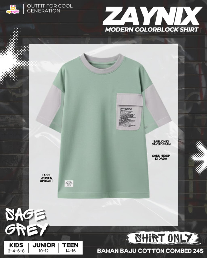 PO ZAYNIX MODERN COLORBLOCK TSHIRT BY UPRIGHT
