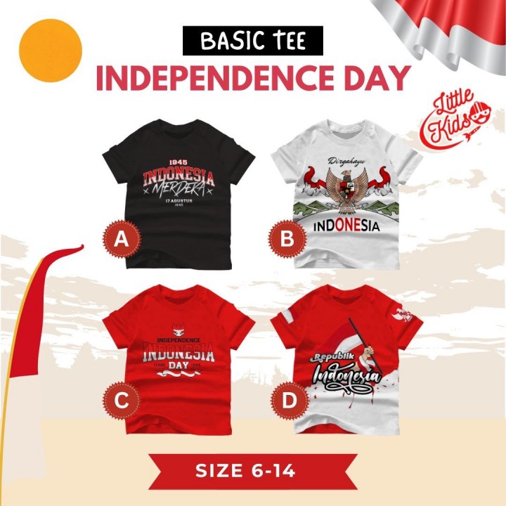 PO BASIC TEE INDEPENDENCE DAY BY LITTLE KIDS