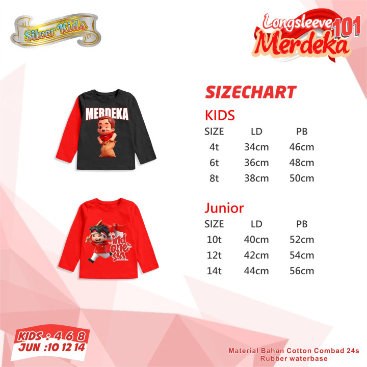 PO LONGSLEEVE MERDEKA 101 BY SILVERKIDS