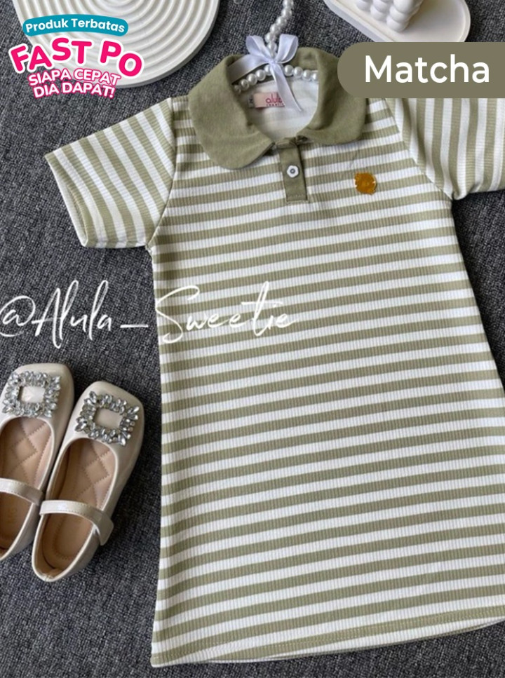 FAST PO CHLOE STRIPE DRESS