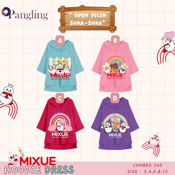 MIXUE HOODIE DRESS BY OPANGLING