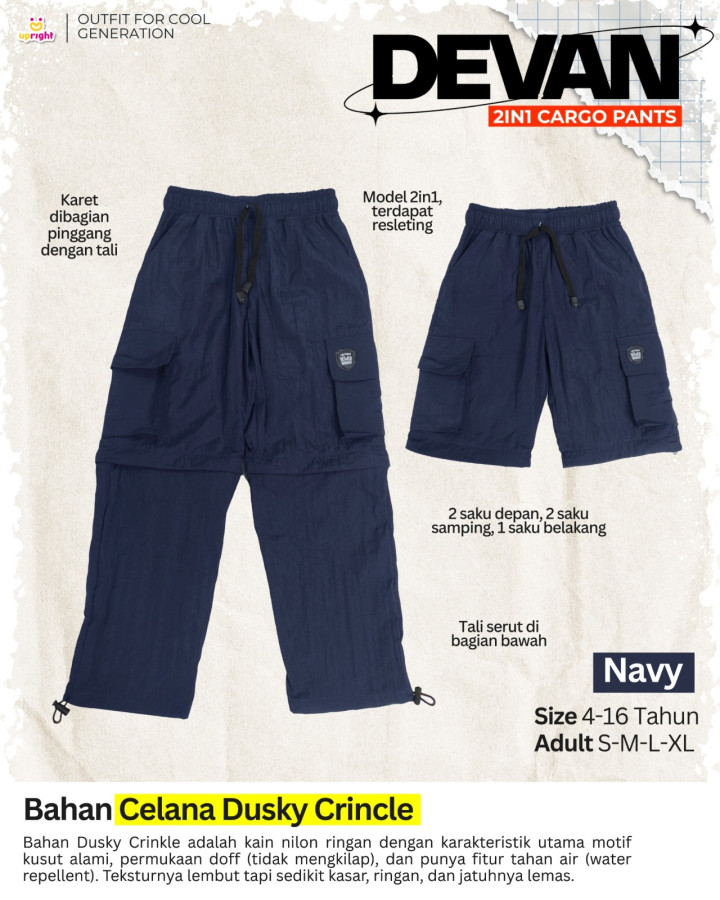 PO DEVAN 2IN1 CARGO PANTS BY UPRIGHT