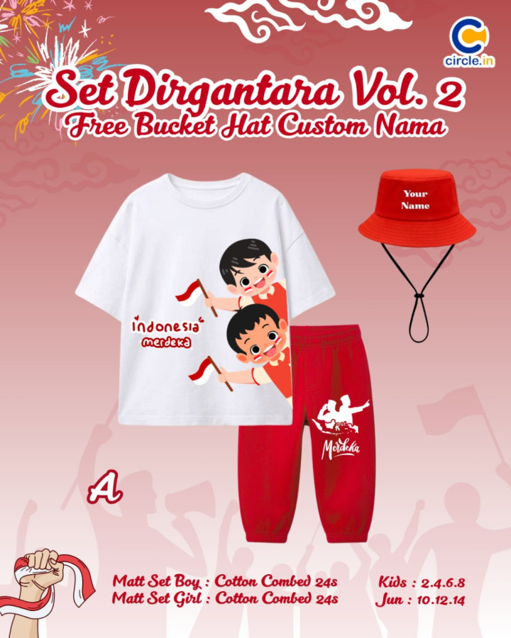 PO SET DIRGANTARA FREE BUCKET HAT CUSTOME NAME VOL 2 BY CIRCLE.IN