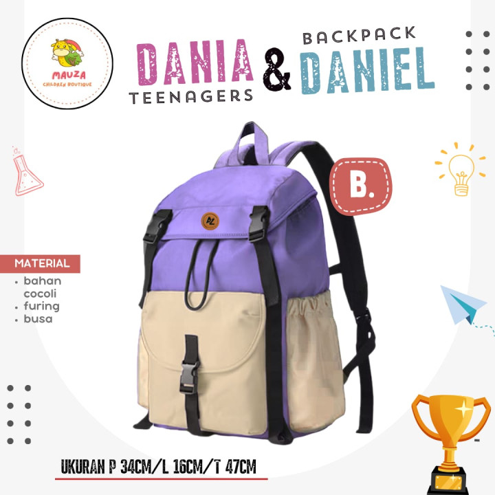 PO BACKPACK TEENAGER DANIA & DANIEL BY MAUZA
