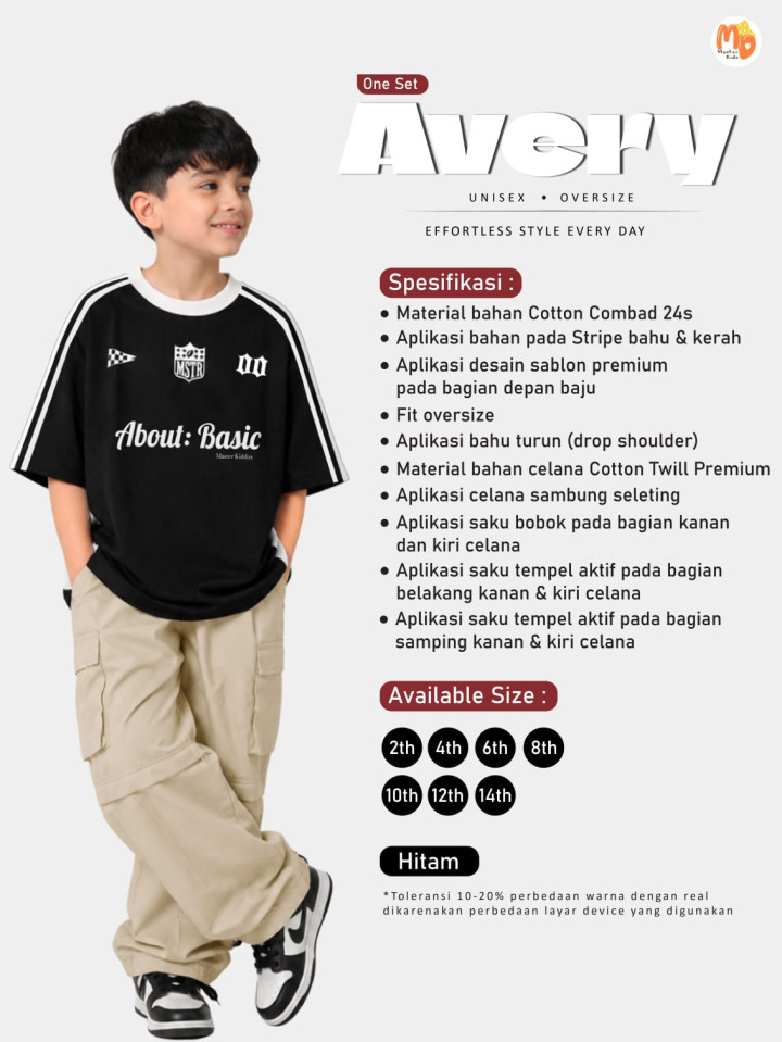 PO ONE SET AVERY UNISEX BY MASTER KIDDOS