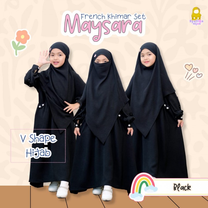 PO FRENCH KHIMAR SET MAYSARA V SHAPE HIJAB BY SYAFIQA