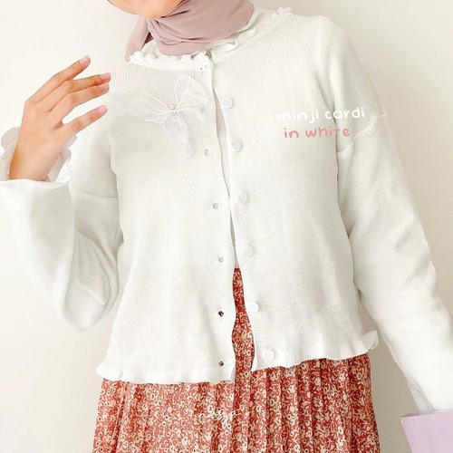 FAST PO MINJI BOW CARDIGAN