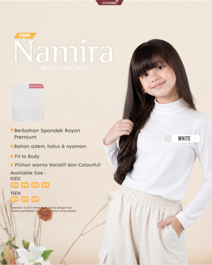 PO NAMIRA MANSET ANAK PANJANG BY VITTO APPAREL