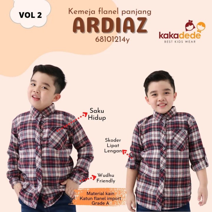 KEMEJA FLANEL PANJANG ARDIAZ BY KAKADEDE