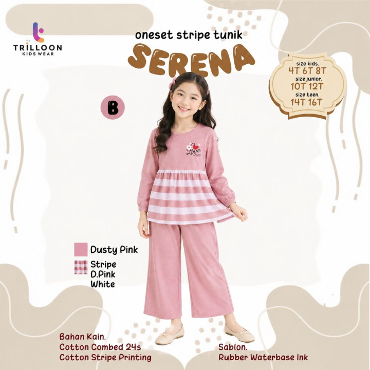 PO ONESET STRIPE TUNIK SERENA BY TRILOON