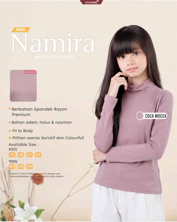 PO NAMIRA MANSET ANAK PANJANG BY VITTO APPAREL