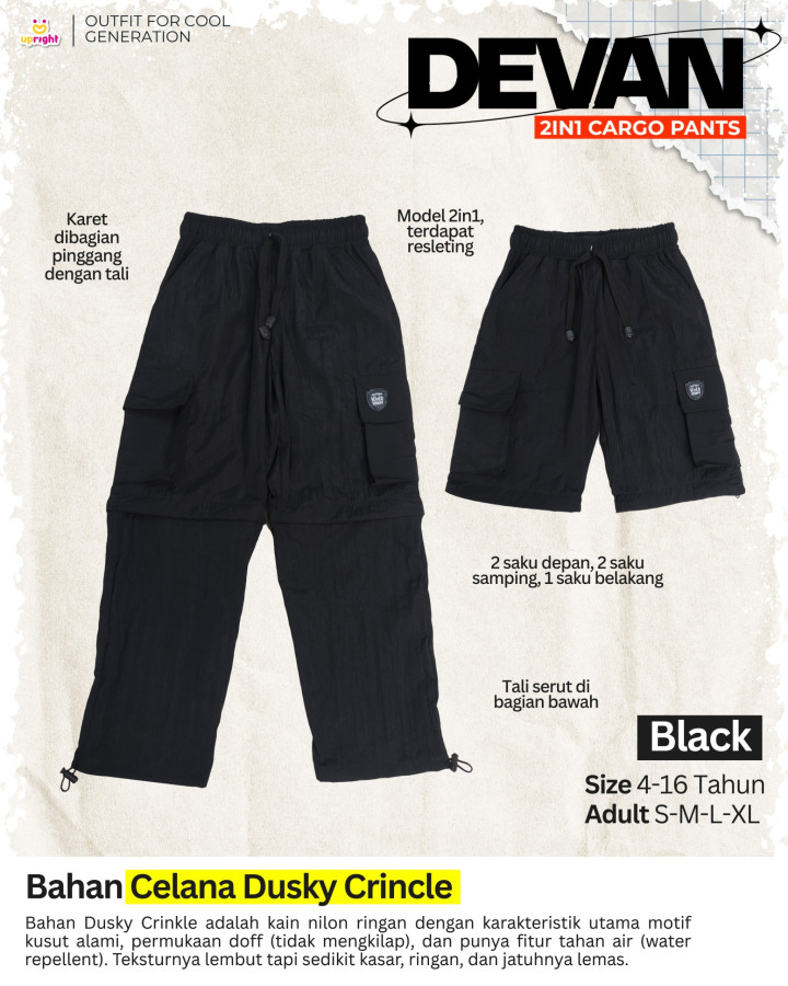 PO DEVAN 2IN1 CARGO PANTS BY UPRIGHT
