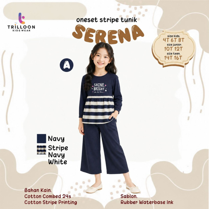 PO ONESET STRIPE TUNIK SERENA BY TRILOON