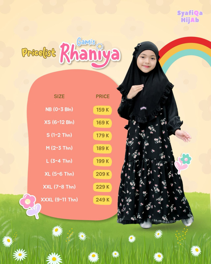 PO GAMIS RHANIYA SET BY SYAFIQA HIJAB