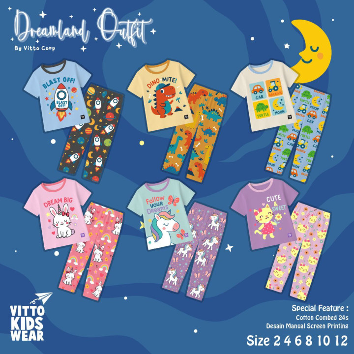 PO SET DREAMLAND OUTFIT (PENDEK)  BY VITTO EXPLORE