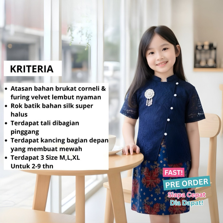 FAST PO KIRANI SET KEBAYA PENDEK ANAK