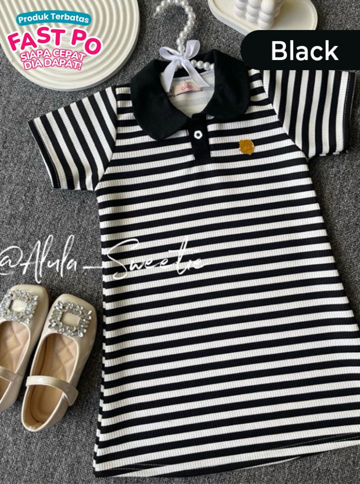 FAST PO CHLOE STRIPE DRESS