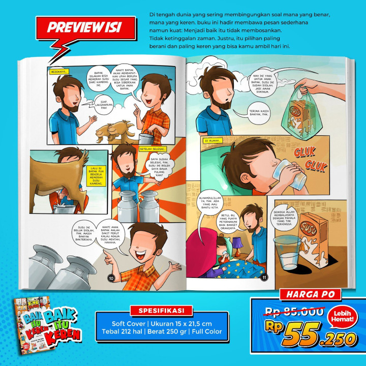PO BUKU KOMIK TELADAN BAIK ITU KEREN