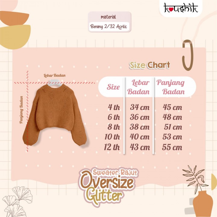 OVERSIZE GLITER SWEATER RAJUT