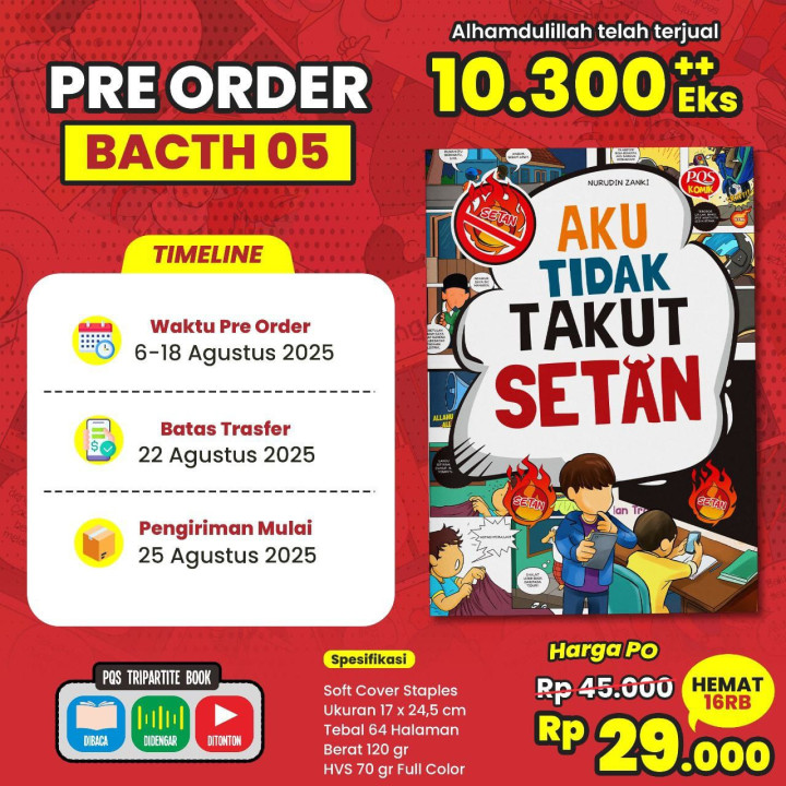 PO KOMIK AKU TIDAK TAKUT SETAN BATCH 5 BY PQS