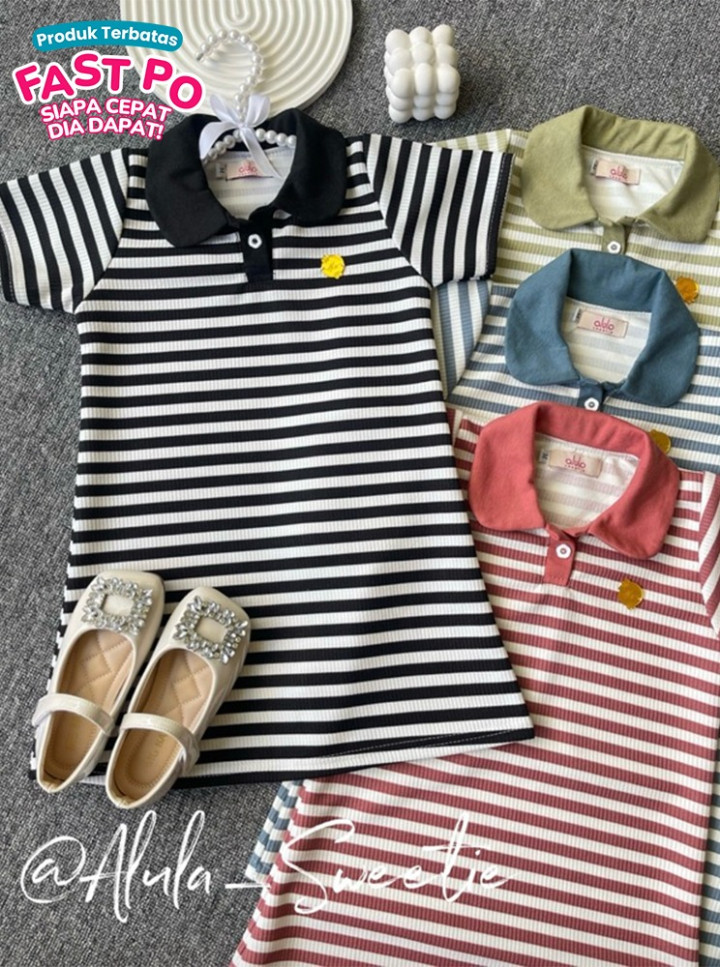FAST PO CHLOE STRIPE DRESS