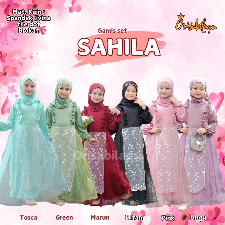 PO GAMIS SET SAHILA BY (BABY & KIDS) ORISABILAQU