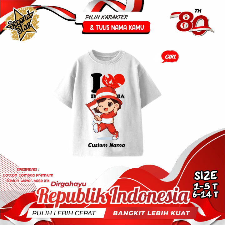 PO KAOS DIRGAHAYU INDONESIA (NON CUSTOM) BY SECOND STAR