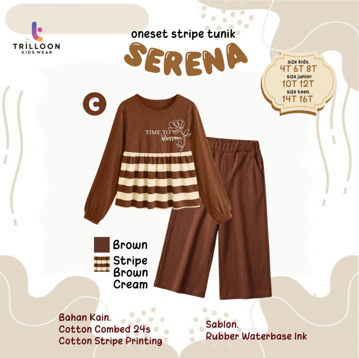 PO ONESET STRIPE TUNIK SERENA BY TRILOON