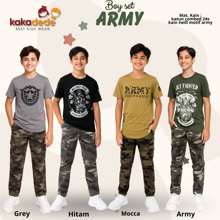 PO BOY SET ARMY (KIDS) BY KAKADEDE
