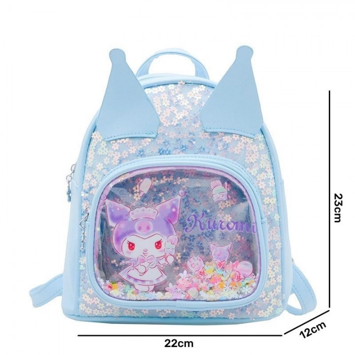 FAST PO KUROMI GLITTER 3D BACKPACK