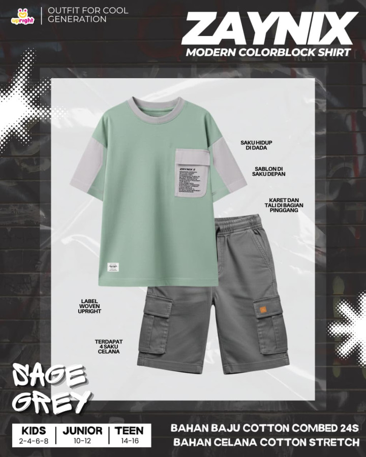 PO ZAYNIX MODERN COLORBLOCK ONESET BY UPRIGHT