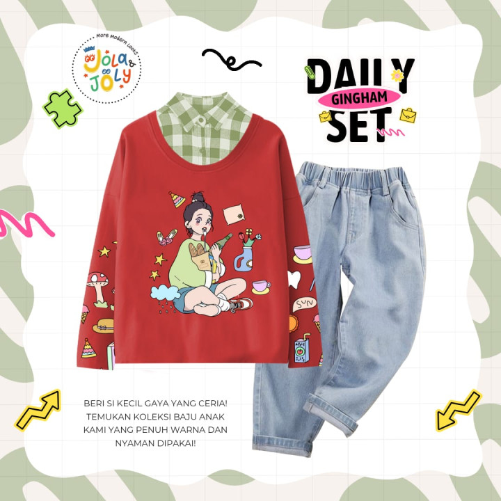 PO DAILY GINGHAM SET BY JOLA JOLY