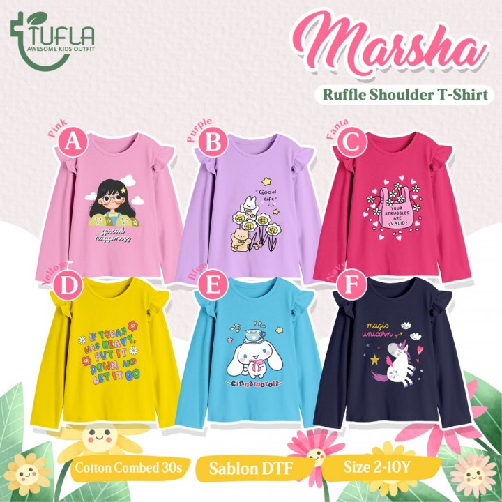 PANJANG KIDS KAOS POLOS RUFFLE PUNDAK ANAK LOLYLOLY KIDS MGL