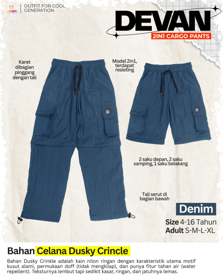 PO DEVAN 2IN1 CARGO PANTS BY UPRIGHT