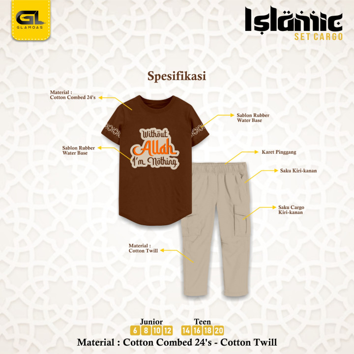 PO ISLAMIC SET CARGO (TEEN) BY GLAMOAS