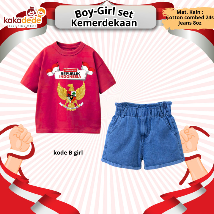 PO BOY GIRL SET KEMERDEKAAN BY KAKADEDE