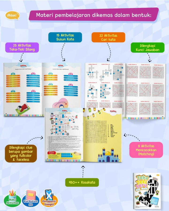 PO BUKU TEKA TEKI SERU ANAK MUSLIM LEVEL 1 AHLAN