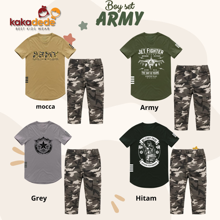 PO BOY SET ARMY (KIDS) BY KAKADEDE