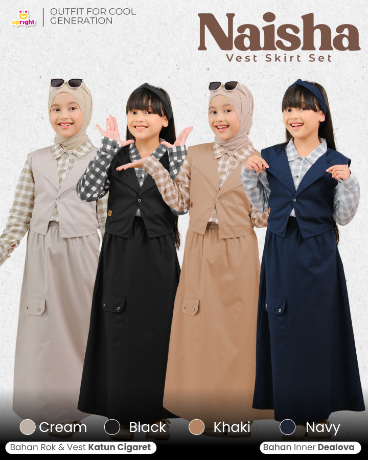 PO NAISHA VEST SKIRT SET BY UPRIGHT KIDS