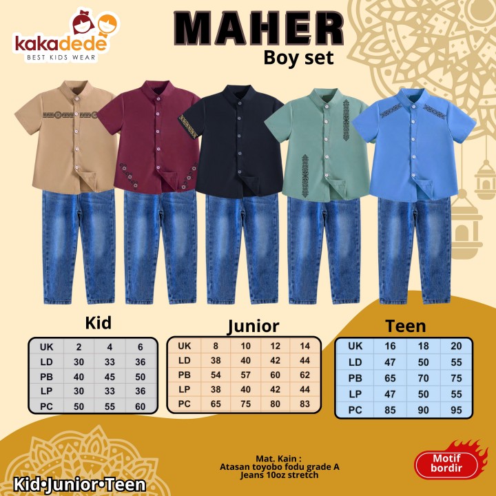 PO MAHER (KIDS) BOY SET BY KAKADEDE