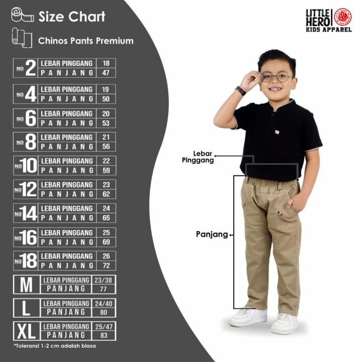 CHINOS PANTS PREMIUM BY LITTLE HERO