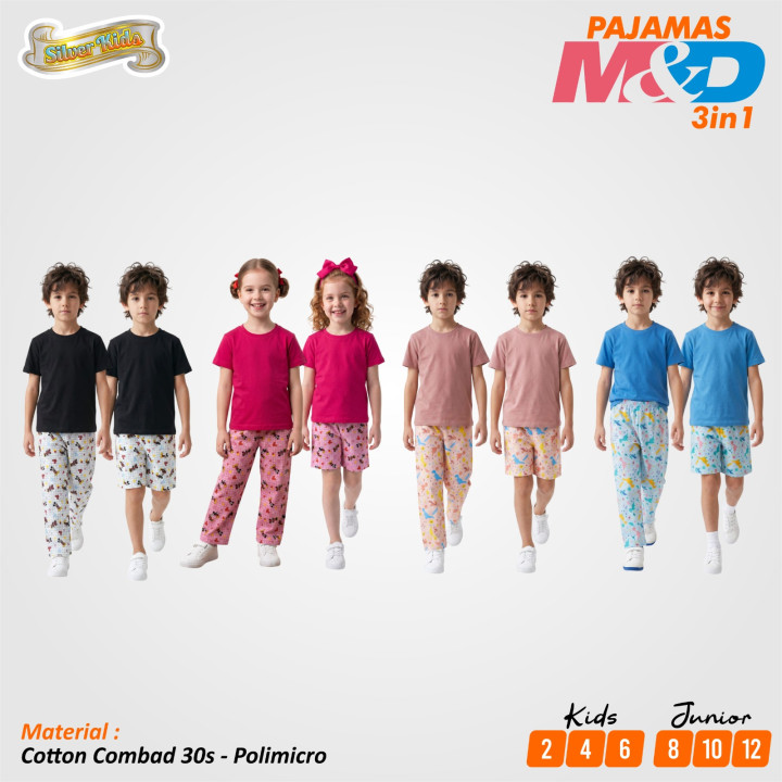 PO SET PAJAMAS M&D 3IN1 BY SILVERKIDS