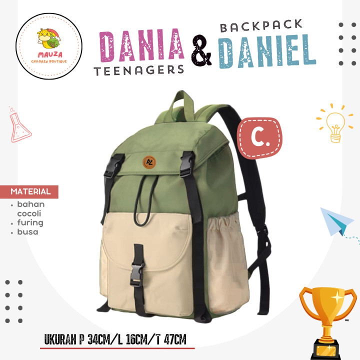 PO BACKPACK TEENAGER DANIA & DANIEL BY MAUZA