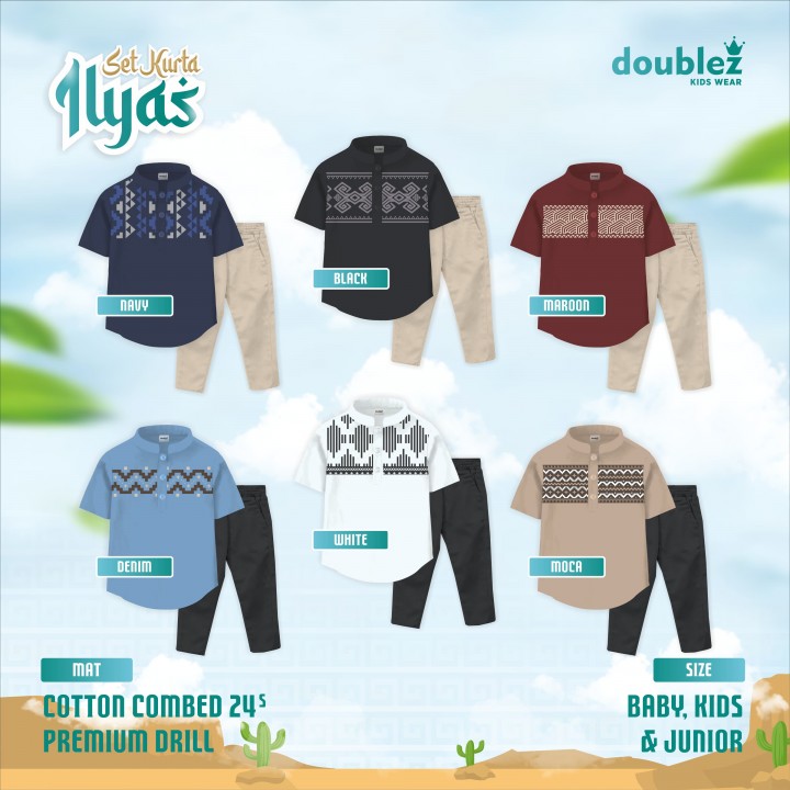 PO SET KURTA ILYAS (JUN) BY DOUBLEZ