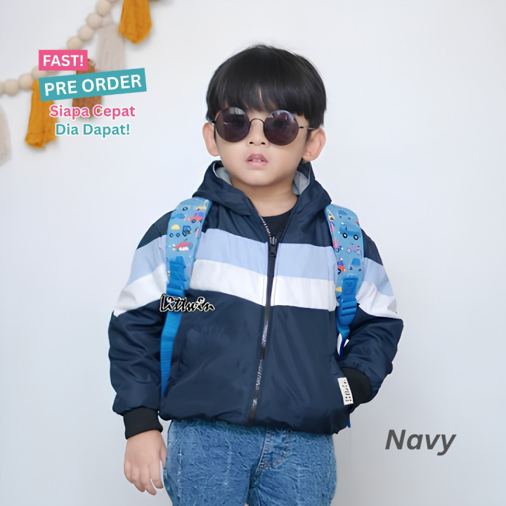 FAST PO TRI TONE JAKET BOMBER KOMBINASI WARNA
